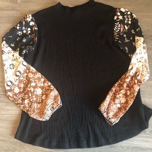 Maurices mixed media blouse